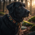 Dog wearing a Sanctified handmade paracord collar by Knotted by Dad